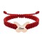 Bratara personalizata snur impletit fluturas si nume gravat din argint 925 placat cu aur roz