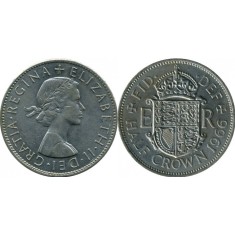 Anglia 1966 - &frac12; crown, circulata