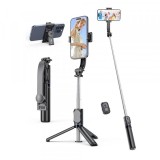 Selfie Stick Bluetooth Techsuit C01, Universal, Negru