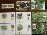Pitcairn - pasari - serie 4 timbre MNH, 4 FDC, 4 maxime, fauna wwf