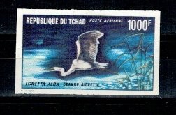 Tchad 1971 - Egreta, păsări, nedantelata, P.A. neuzata foto