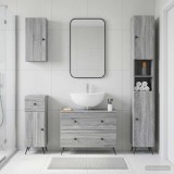 Cumpara ieftin Set de dulapuri pentru baie, 4 piese BREDA Sonoma gri