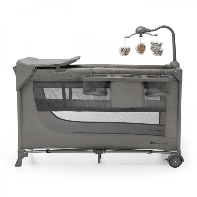 Patut Travel Kinderkraft Joy2, Cu Accesorii, Dark Grey foto