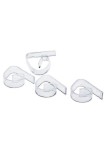 Cumpara ieftin Set 4 cleme antivant pentru fata de masa, transparent, plastic