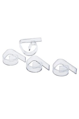 Set 4 cleme antivant pentru fata de masa, transparent, plastic foto