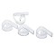 Set 4 cleme antivant pentru fata de masa, transparent, plastic