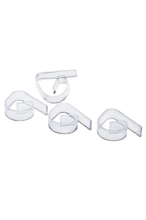 Set 4 cleme antivant pentru fata de masa, transparent, plastic