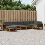Cumpara ieftin Set de canapele de exterior 7 buc. 7-Locuri Natural si Antracit