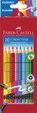 CREIOANE COLORATE 10 CULORI CU GUMA GRIP 2001 FABER-CASTELL, Faber Castell
