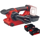 Einhell TP-BS 18/457 Li BL PXC + Twinpack - Slefuitor cu banda 75x457 mm + Set 2 acumulatori Li-Ion 18 V 4 Ah