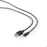 CABLU alimentare si date GEMBIRD, pt. smartphone, USB 2.0 (T) la Lightning (T), 1m, negru, &quot;CC-USB2-AMLM-1M&quot; (timbru verde 0.08 lei)