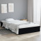 Cadru de pat, negru, 90x200 cm, lemn masiv GartenMobel Dekor