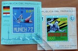 REP-PARAGUAY-SPORT-''OLIMPIADA-de vara-MUNCHEN- 1972'' Probe :alergari si saritura inaltime-emisia nr.9- -2Colite Dant..-MNH-Nestamp.RARR!!-Vezi-Scan