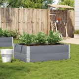 Cumpara ieftin Jardinieră de grădină, gri, 120x80 cm, lemn masiv de pin