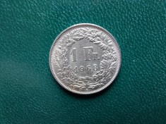 Moneda 1 franc 1968 Elvetia