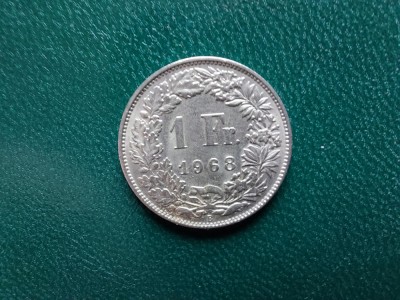 Moneda 1 franc 1968 Elvetia foto