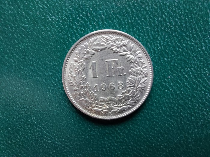 Moneda 1 franc 1968 Elvetia
