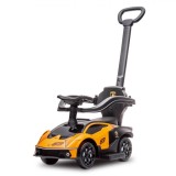 Premergător Copii, Lamborghini, Essenza SC V12, Portocaliu Negru, Volan Conducere Părinți, Roti Mari, 67x28.5x29.5cm, Oem