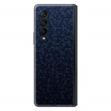 Cumpara ieftin Set Folii Skin Acoperire 360 Compatibile cu Samsung Galaxy Z Fold 3 - Wrap Skin 3D Texture HoneyComb Blue, Albastru, Oem