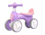 Bicicleta fara pedale, copii 1-3 ani, 4 roti spuma EVA, scaun ergonomic, ghidon reglabil, mov