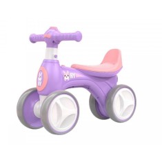 Bicicleta fara pedale, copii 1-3 ani, 4 roti spuma EVA, scaun ergonomic, ghidon reglabil, mov