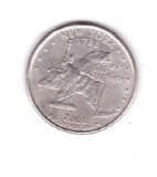 Moneda SUA 25 centi/quarter dollar 2001 P, New York 1788, stare buna, curata