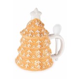 Cana Craciun ceramica alba maro &Oslash; 11 cm x 17.5 H, 400 ml