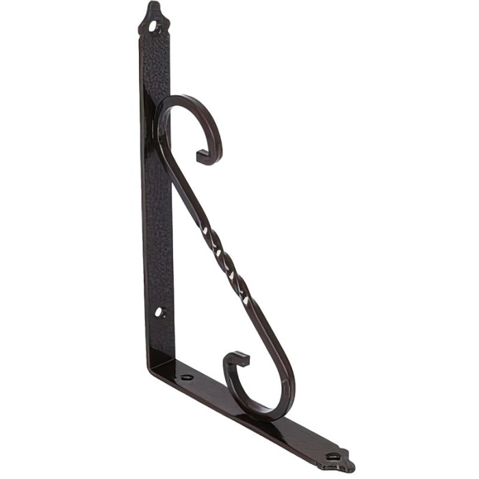 Suport pentru raft, din fier forjat, maro, 155 x 110 x 15 mm