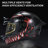 Casca Moto/Scuter FIXATO Raptor, Viziera Dubla, Protectie UV, Negru, XL 61-62cm