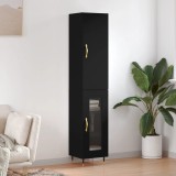 VidaXL Dulap &icirc;nalt, negru, 34,5x34x180 cm, lemn prelucrat