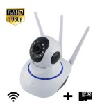 Camera supraveghere wireless eOptima&trade; YYR100, audio-video, Full HD, 1080p, control PTZ, IR, ajustare pe doua axe, suport card microSD, aplicatie dedic