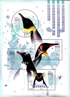 French South and Antarctic Terr. 2018 - Pinguini, bloc neuzat foto