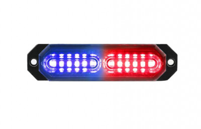 Lampa LED profesionala stroboscopica rosu albastru 12V-24V O-86-12LED foto