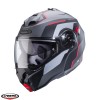Casca modulabila pentru scuter - motocicleta (flip-up) Caberg model Duke Evo Move L2 SV gun metal (titanium)/negru/rosu mat Pinlock ready &ndash; lentila Pi
