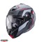 Casca modulabila pentru scuter - motocicleta (flip-up) Caberg model Duke Evo Move L2 SV gun metal (titanium)/negru/rosu mat Pinlock ready &ndash; lentila Pi