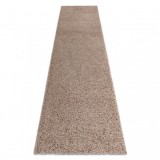 Covor, Traversa SOFFI shaggy 5cm bej - pentru bucătărie, hol și coridor, 70x300 cm, Dreptunghi, Polipropilena