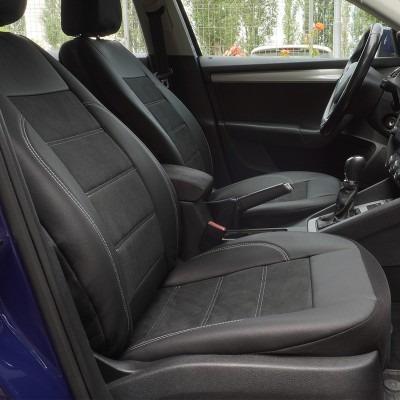 Set huse scaune din piele alcantara Dacia Logan (2004-2012) foto