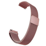 Curea otel, tip Milanese Loop, compatibila Samsung Galaxy Watch Active 2, telescoape QR, Pink/Rose, Very Dream