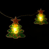 Lanț luminos LED - pom de Crăciun - 10 LED-uri - 1,35 metri - alb cald - 2 x AA