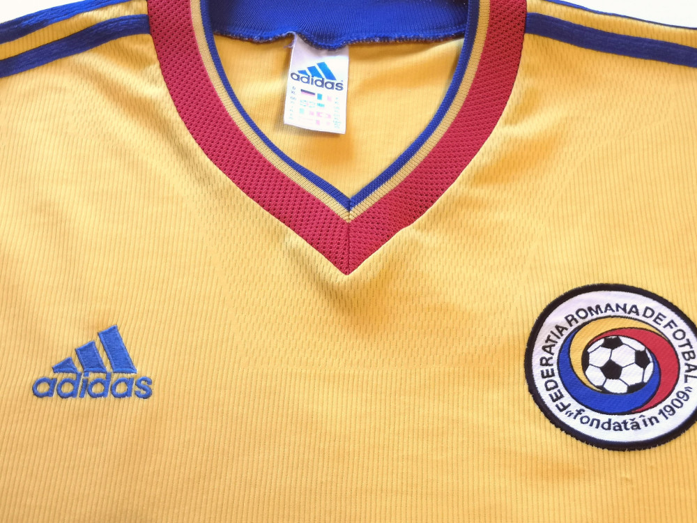 Tricou fotbal-colectie(1998)-Nationala Romaniei de Fotbal(mic defect  fabricatie), Galben, XL | Okazii.ro