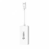 Cumpara ieftin Adaptor USB wireless iSEN CCPA Alb, WiFi 5, Conectare prin cablu sau wireless, Kit auto integrat APK