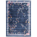 Covor Premium Belgian Model Alaska P0305-972, Marime 120 x 170 cm, Albastru, Antialergic, Poliester Reciclat, Living, Dormitor, Sufragerie, Birou