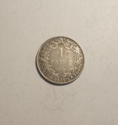 Belgia 1 Franc 1910 foto