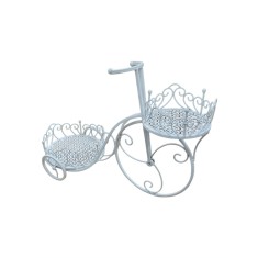 Suport flori metalic Bike White 58 cm x 42 cm