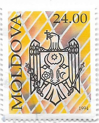 Moldova (2) - Stema, 1994 - 24 L, obliterata foto