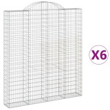 Cumpara ieftin Cosuri gabion arcuite, 6 buc 200x30x220/240cm, fier galvanizat