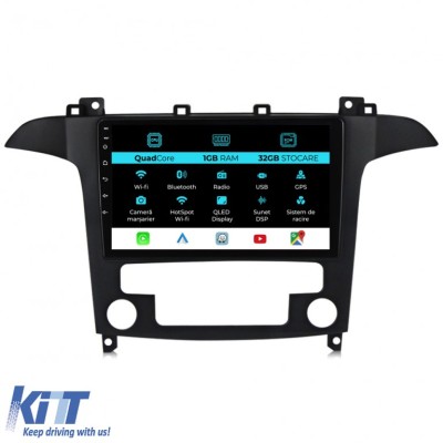 Navigatie Dedicata Ford S-Max (2006 - 2015) 9Inch, 1Gb Ram, 32Gb Stocare, Carplay Performance AutoTuning foto