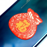 Abtibild sticker feng shui 3d cu simbolul fuk pe sacul abundentei - 45cm, Stonemania Bijou