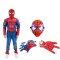 Set costum Spiderman KidMania&reg; cu muschi, masca cu lumini si doua manusi lansator pentru copii 5-7 ani 110-120 cm