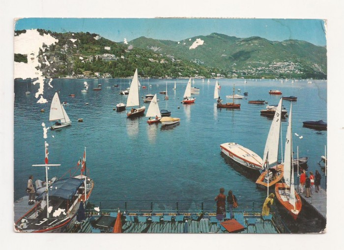 FA4 -Carte Postala- ITALIA - Como, Regata velica, circulata 1976